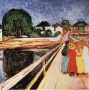 Four girls on a bridge Edvard Munch